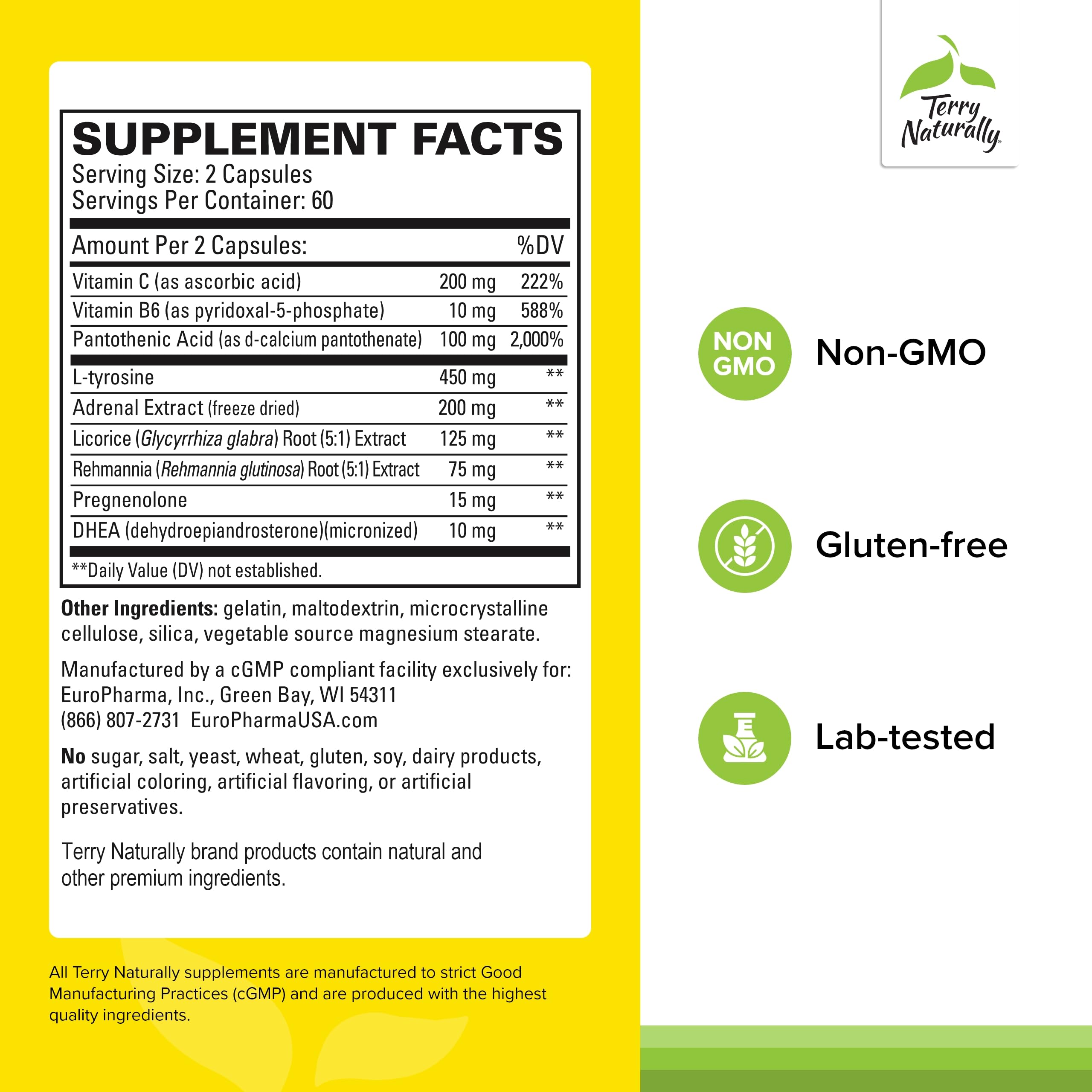 Close-up of Adrenaplex capsules highlighting nutrient blend for adrenal health