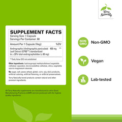 Terry Naturally Andrographis EP80 capsules ready for daily use.