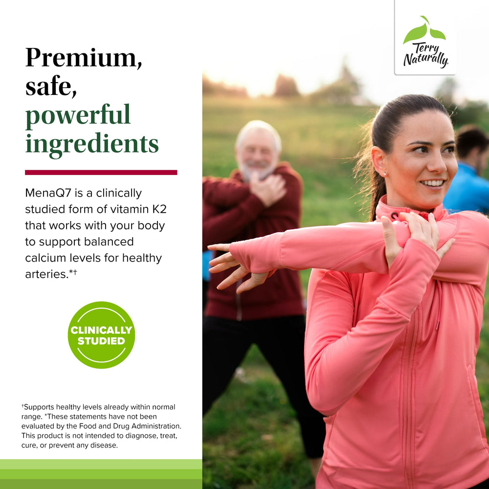 Terry Naturally Artery Strong dosage information indicating one softgel daily.