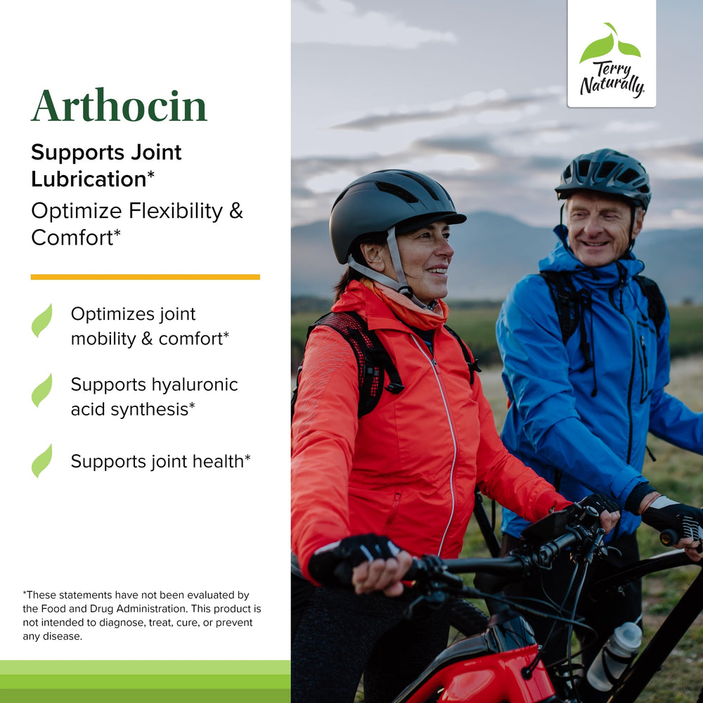 Terry Naturally Arthocin label closeup highlighting allergen-friendly formulation
