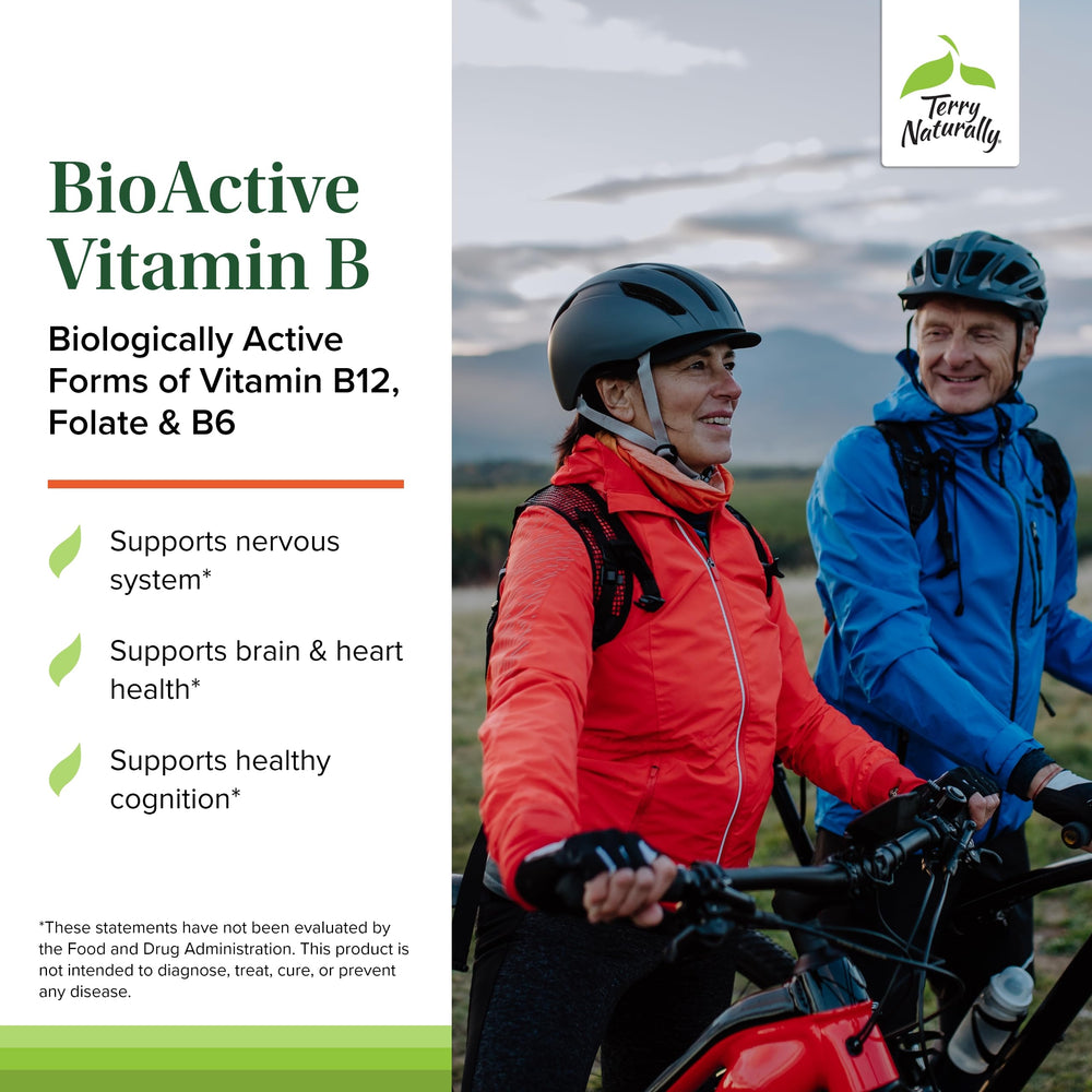 Terry Naturally BioActive Vitamin B capsules closeup highlights daily use and capsule appearance