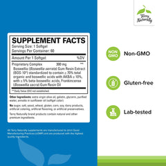 Terry Naturally Boswellia Plus Frankincense Oil softgels shown for mobility