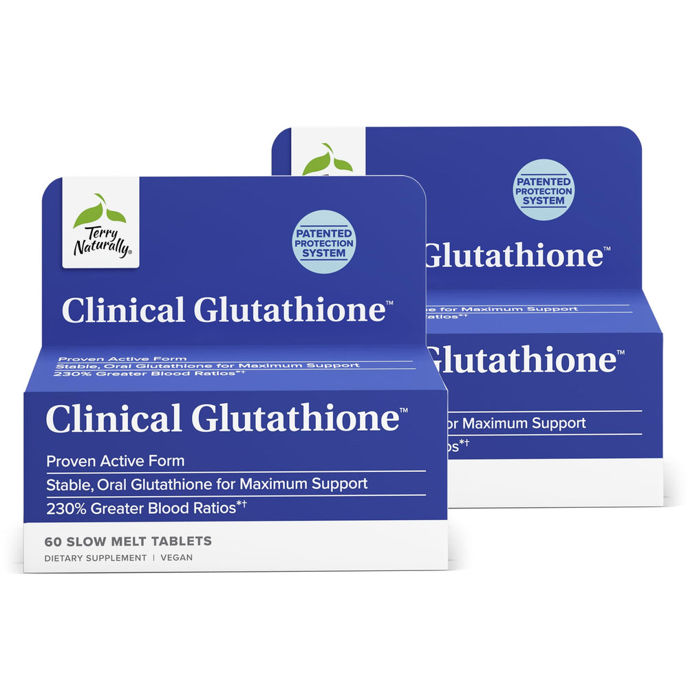 Terry Naturally glutathione packaging showcases clear branding for daily use.
