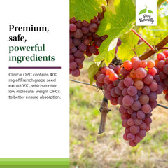 Terry Naturally OPC label design highlights grape seed extract and scientific backing.
