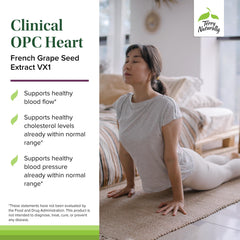 Terry Naturally OPC Heart ingredients label showing essential nutrients and botanicals