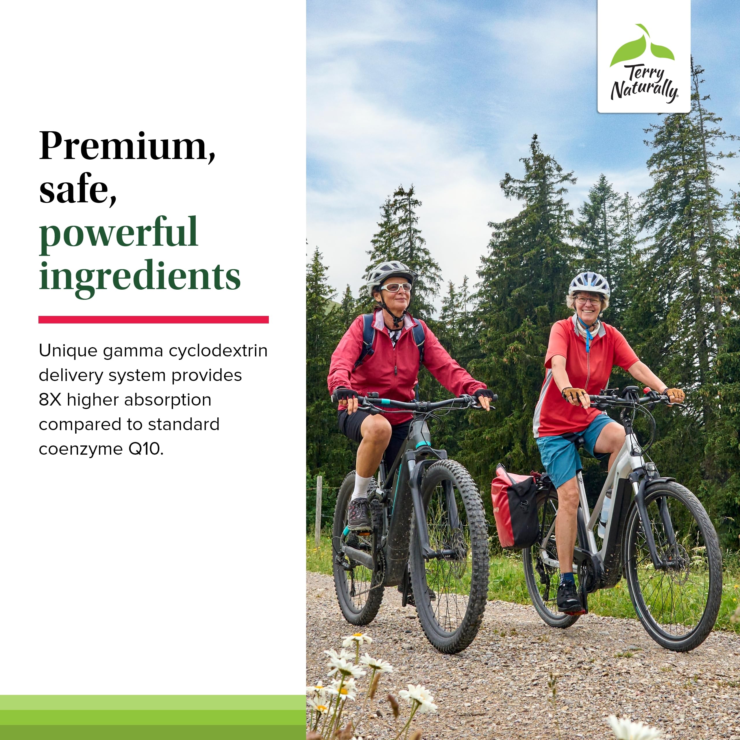 Hand holding Terry Naturally CoQ10 Chewables indicating daily use in routine