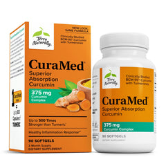 Terry Naturally CuraMed 375mg bottle front view for brain and immune support.