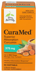 Terry Naturally CuraMed 375mg bottle on shelf for antioxidant support