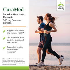 CuraMed turmeric essential oil blend with dropper emphasizes absorption.