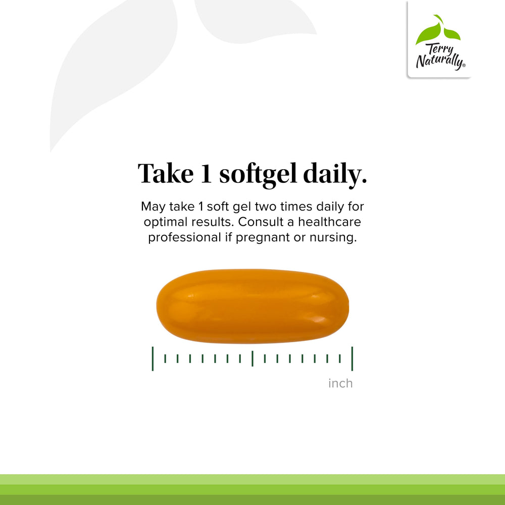 Close-up of CuraMed softgels for daily kidney support