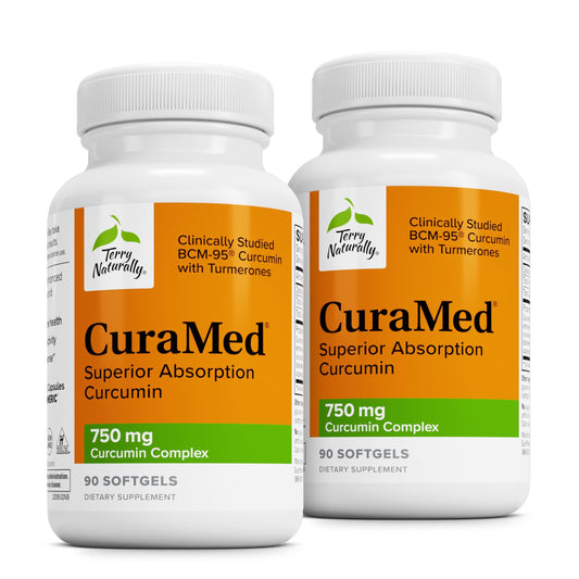 Terry Naturally CuraMed 750mg bottle front for brain and heart support