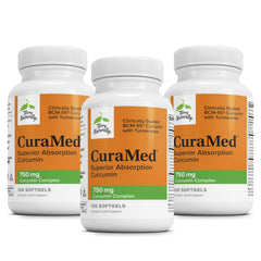 Terry Naturally CuraMed 750 mg bottle front view highlighting high-potency curcumin for antioxidant support