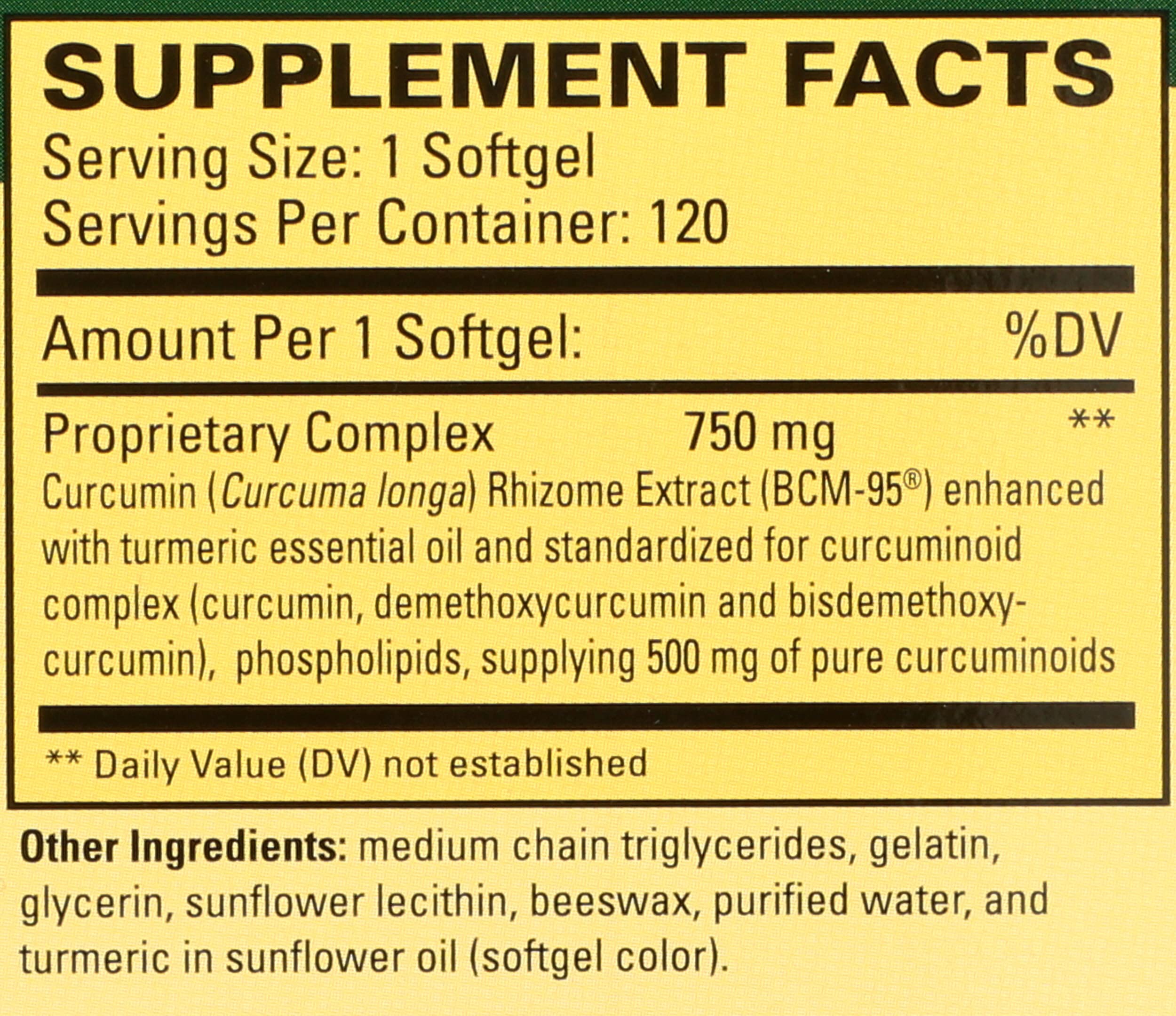 Terry Naturally CuraMed 750 mg softgels ready-to-swallow for antioxidant support.