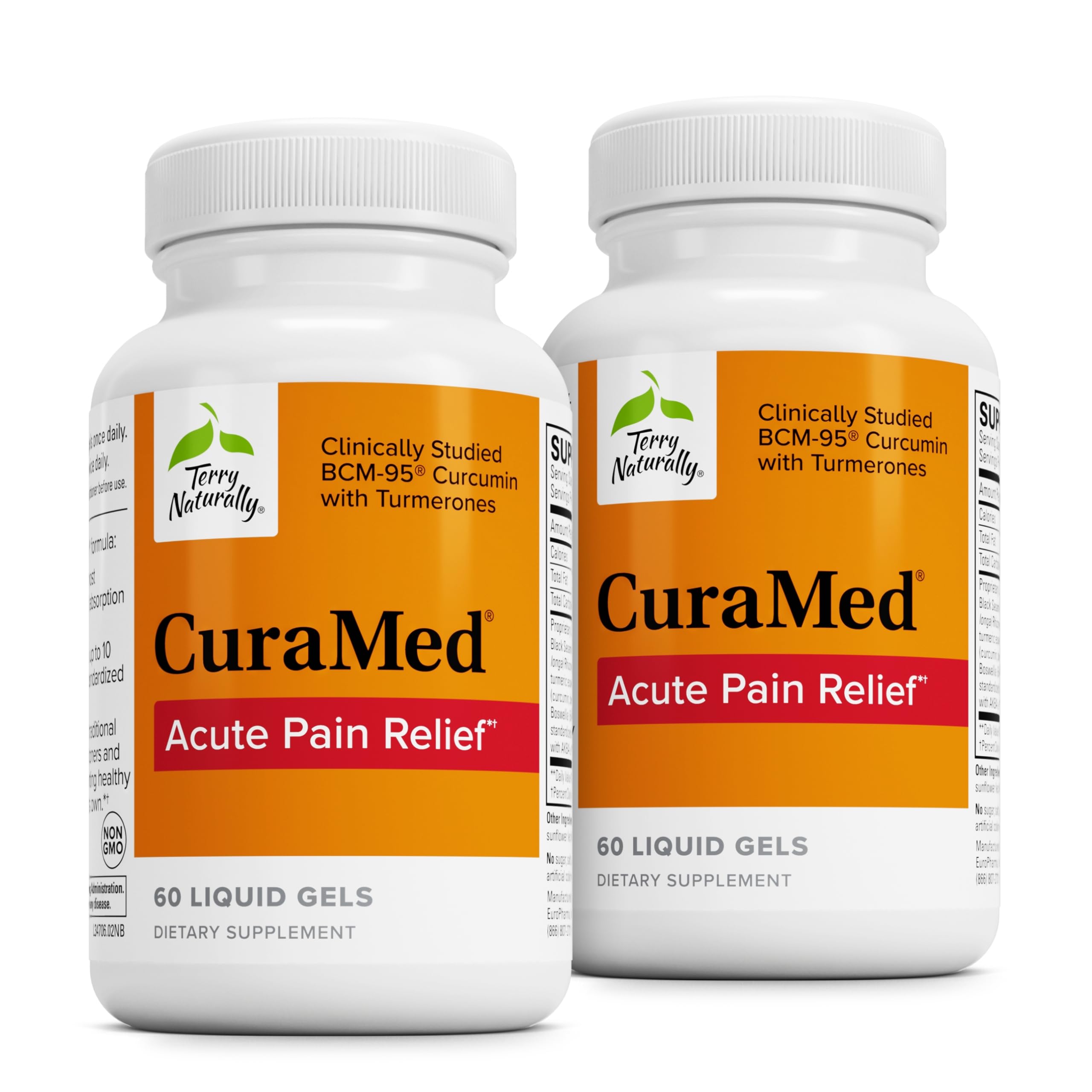 Terry Naturally CuraMed bottle with BCM-95 curcumin and BOS-10 boswellia for flexibility support.