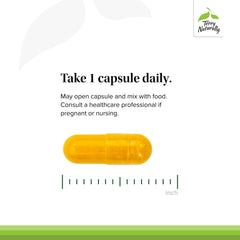 Turmeric roots beside CuraMed capsules, emphasizing natural ingredients for immune and liver support.