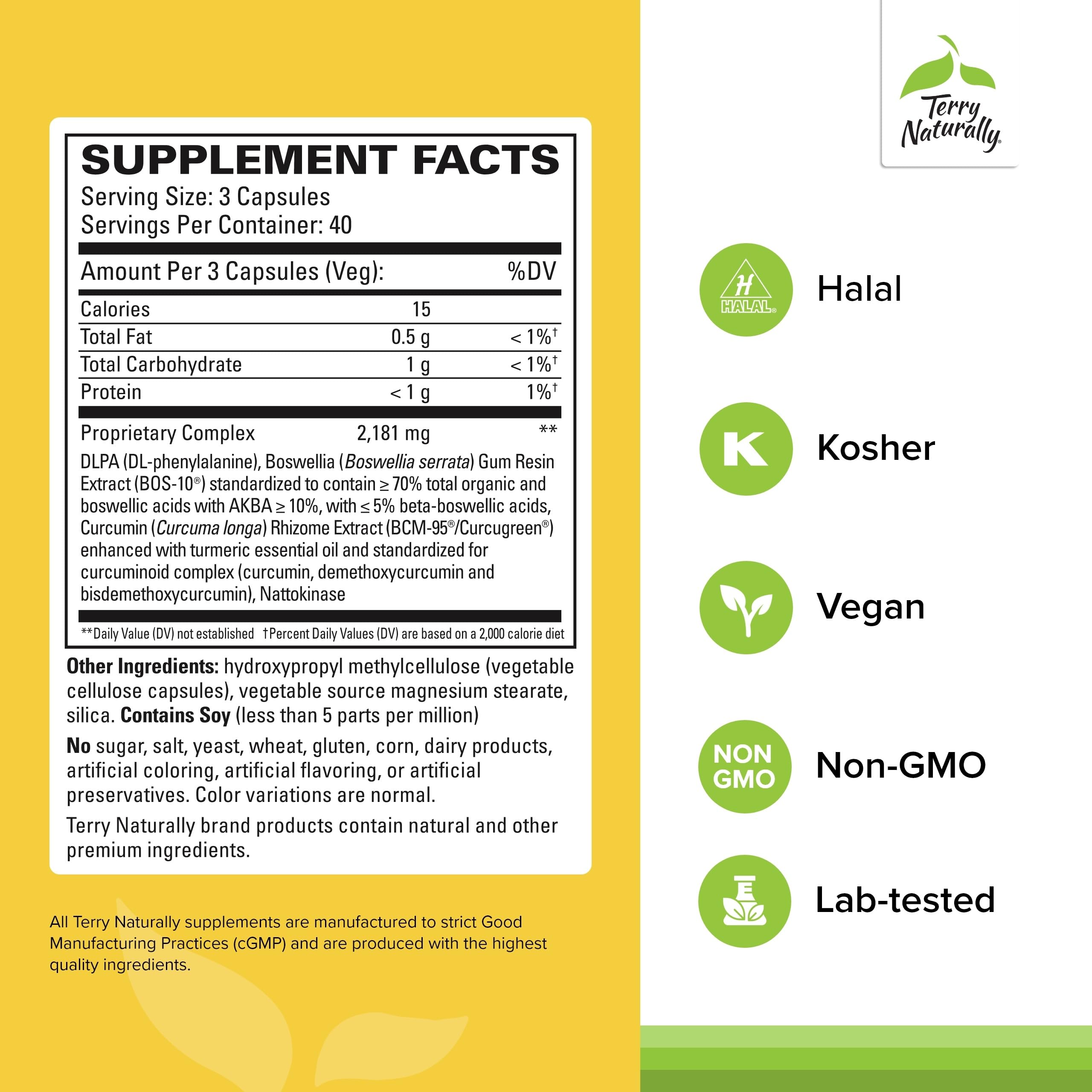 Terry Naturally Curamin capsules close-up showing easy-to-swallow softgels.