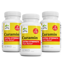 Terry Naturally Curamin Extra Strength bottle front showing the joint and muscle support focus