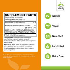 FloraSure capsules showing texture and size for daily digestion support.