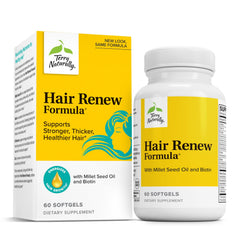 Terry Naturally Hair Renew Formula bottle for at-home use and daily support.