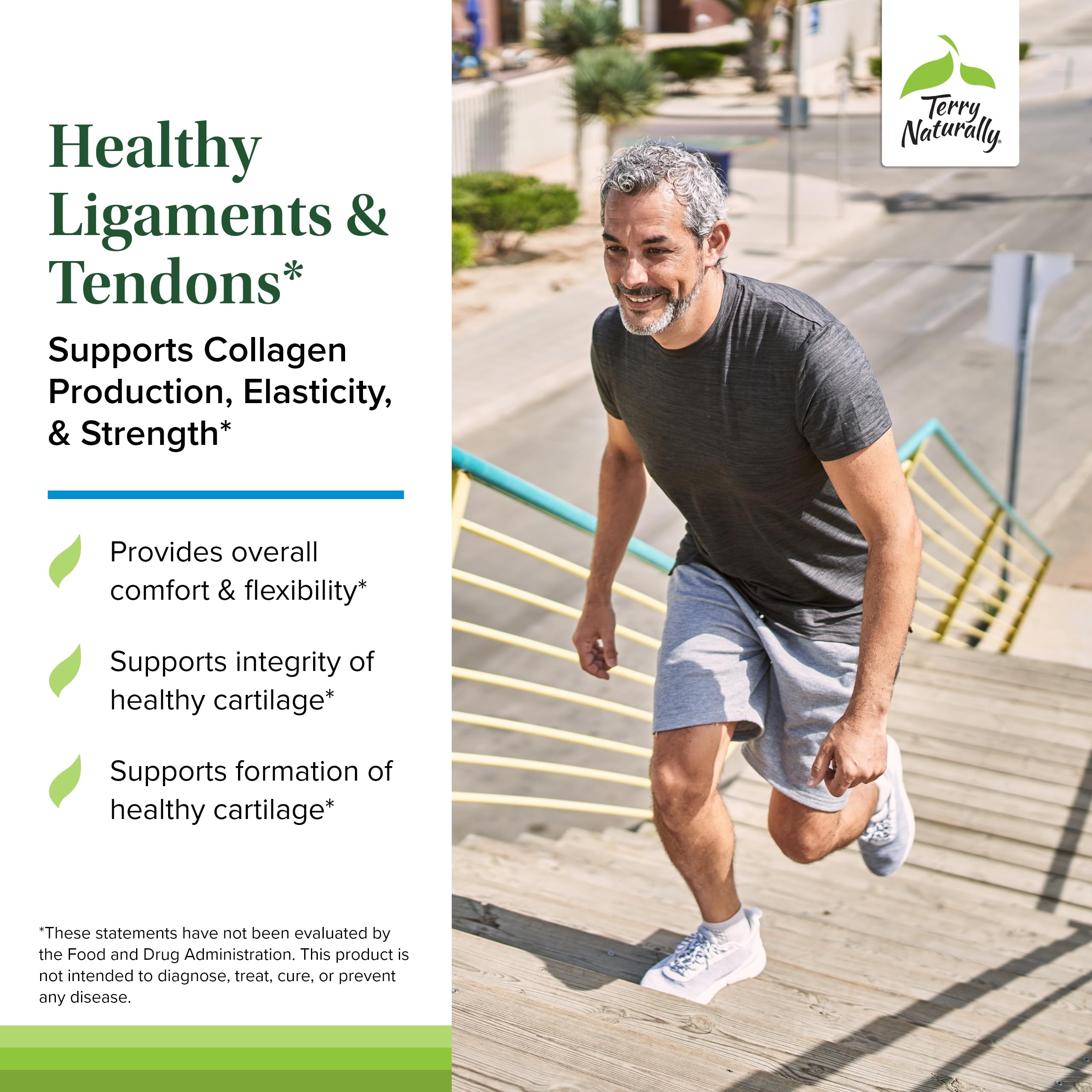 Terry Naturally Healthy Ligaments & Tendons capsules close-up showing vegan capsules.