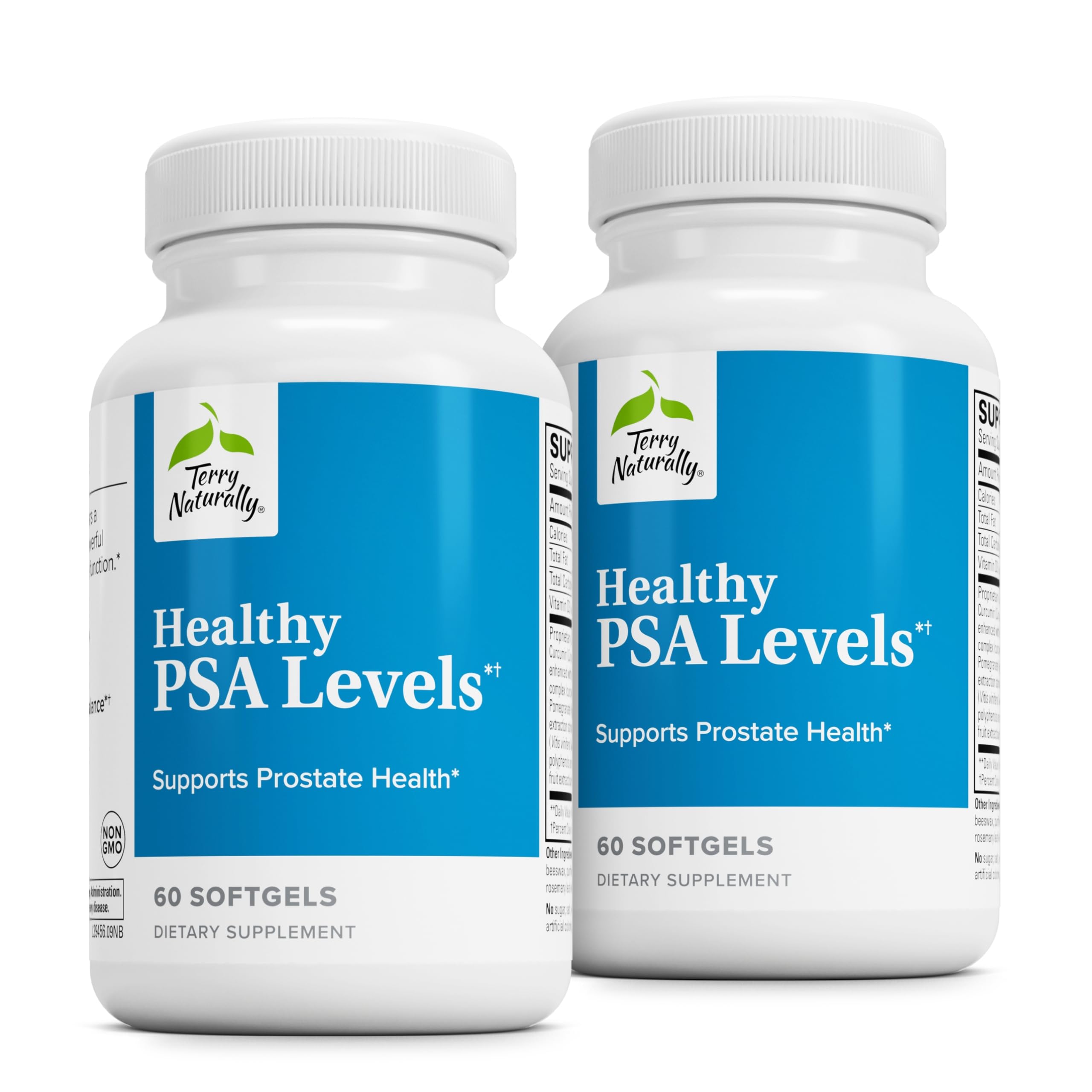 Terry Naturally Healthy PSA Levels bottle displaying prostate support formulation