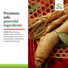 Terry Naturally HRG80 red ginseng ingredient panel revealing allergen-friendly blend.
