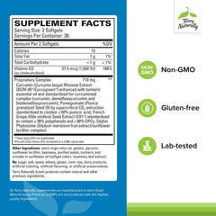 Terry Naturally Prostate Support softgels close-up with BCM-95 curcumin