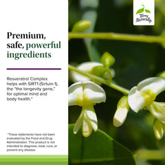 Terry Naturally Resveratrol Complex is vegan and gluten-free for inclusive wellness.