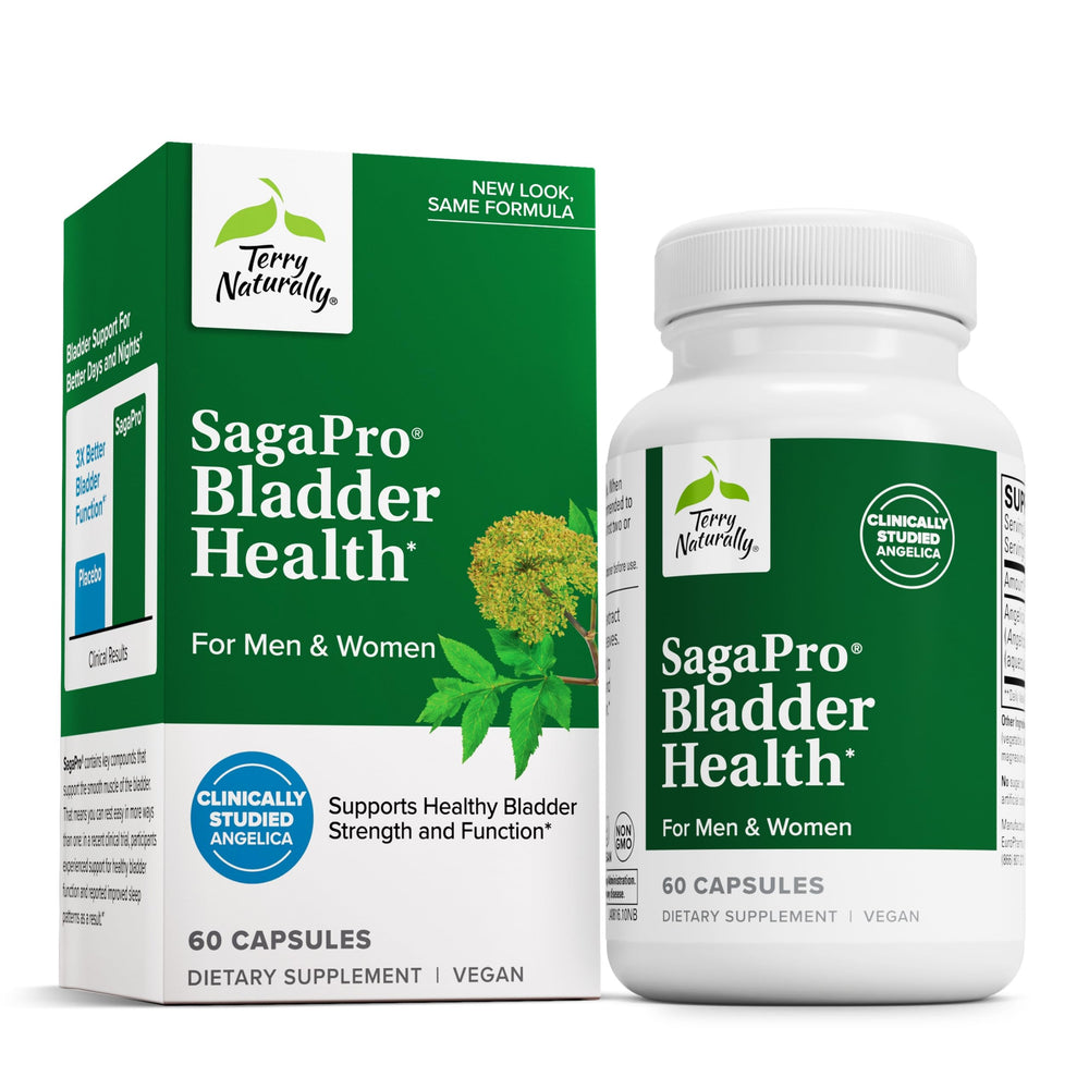Terry Naturally SagaPro Bladder Health bottle for daily bladder support.