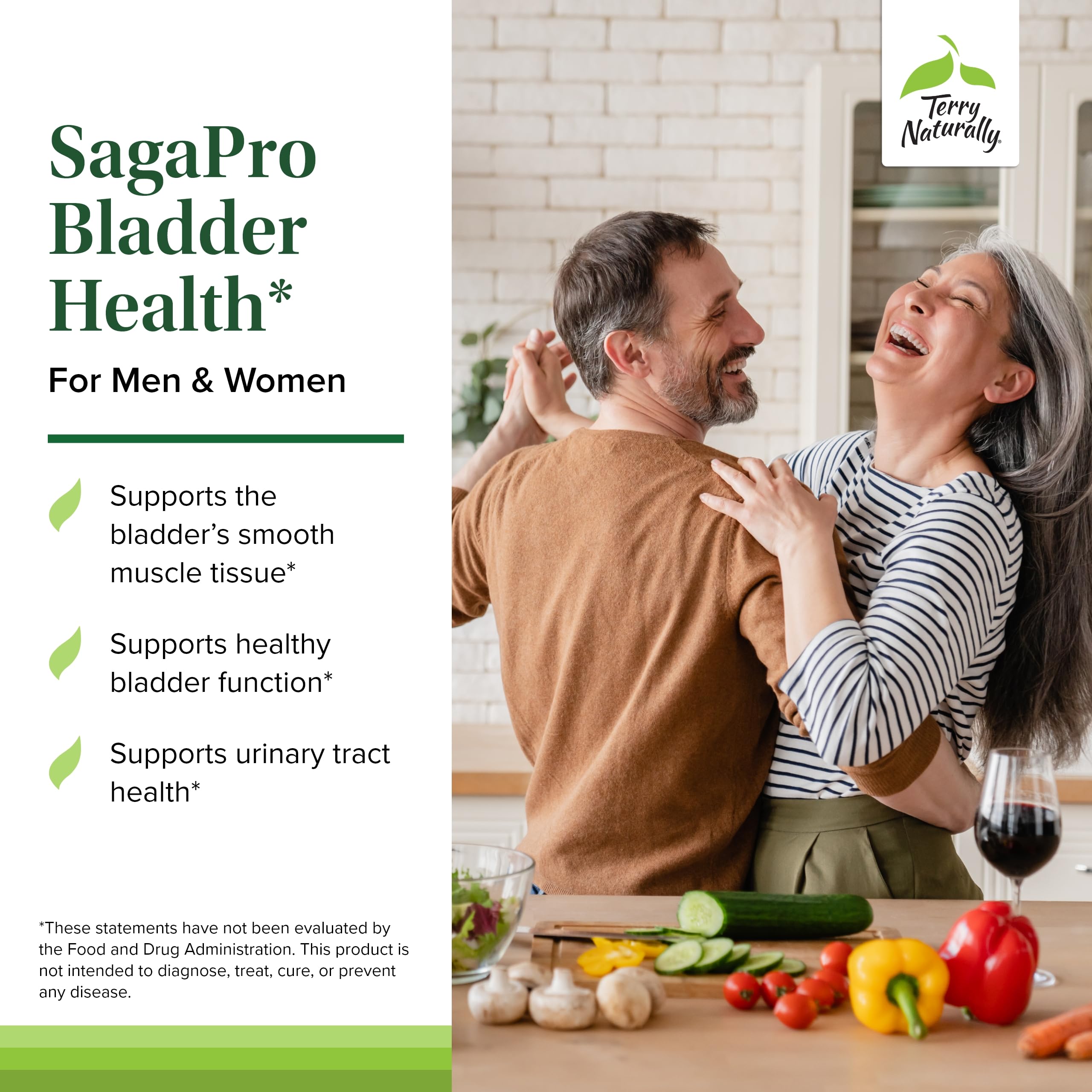 Terry Naturally SagePro Angelica Leaf Extract label close-up for bladder wellness.