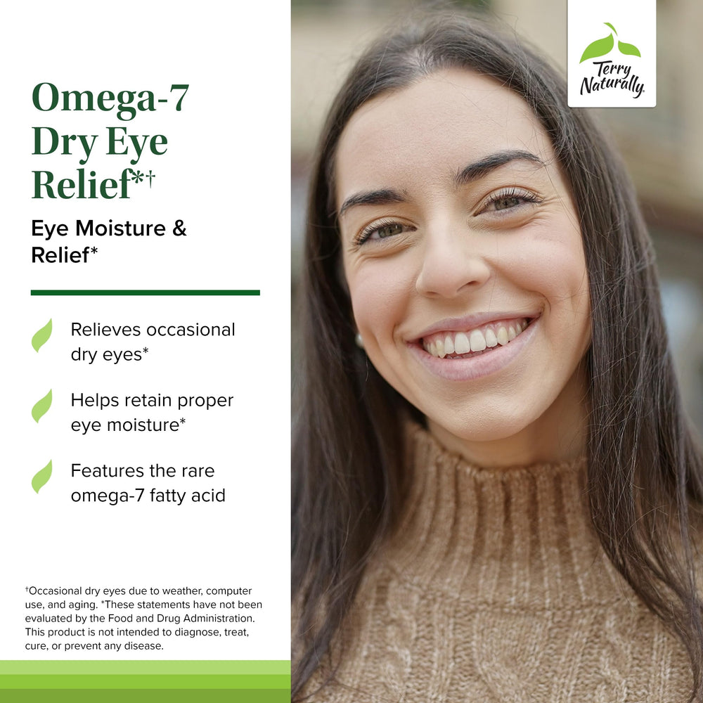 Terry Naturally sea buckthorn oil SB-150 label highlights omega benefits