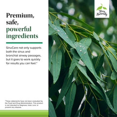 Lifestyle image showing allergen-free badge for Terry Naturally SinuCare.