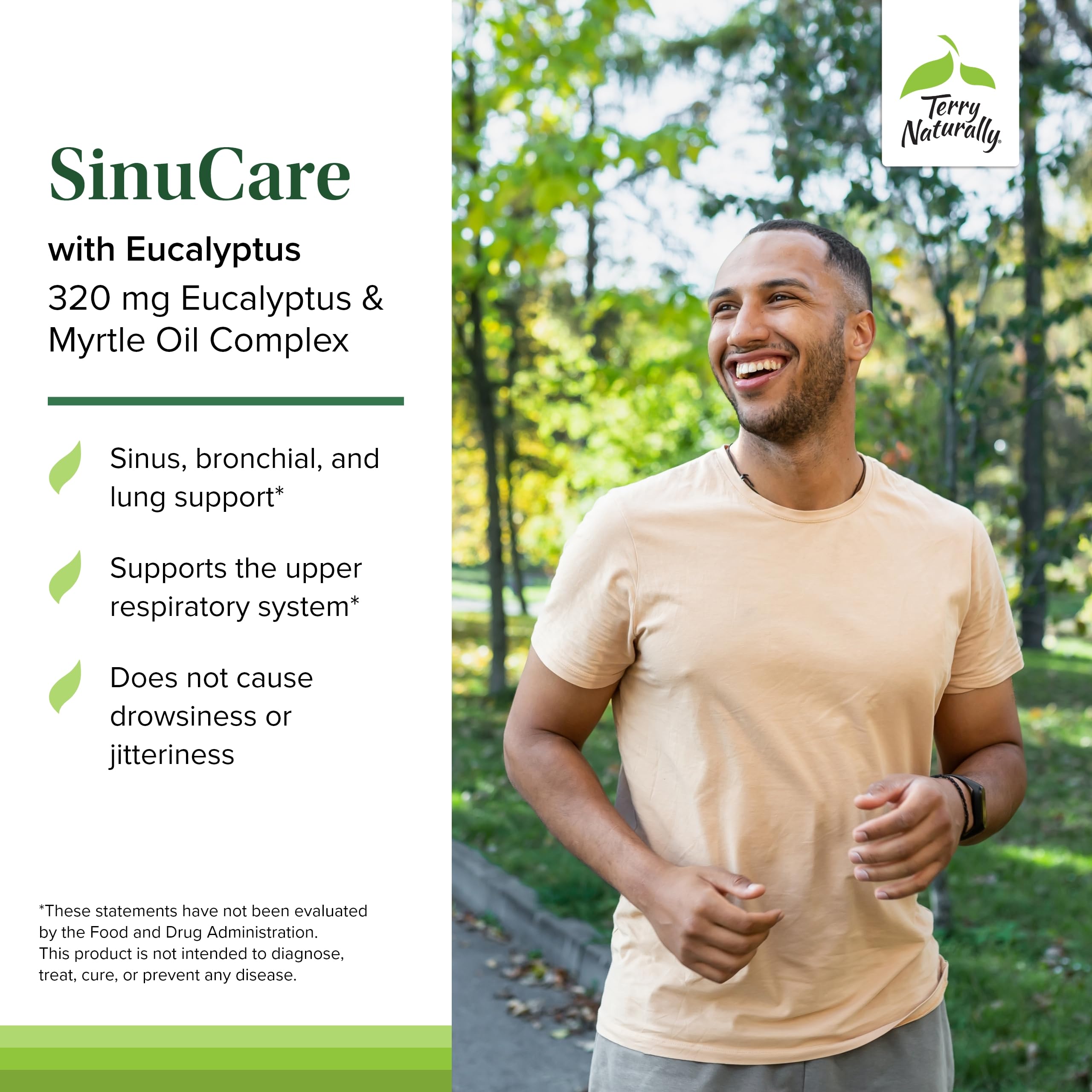 SinuCare eucalyptus and myrtle blend suggesting respiratory comfort