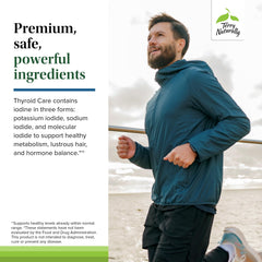 Terry Naturally Thyroid Care Plus bottle shown with morning routine