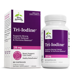 Terry Naturally Tri-Iodine 25 mg bottle for daily wellness and balance.