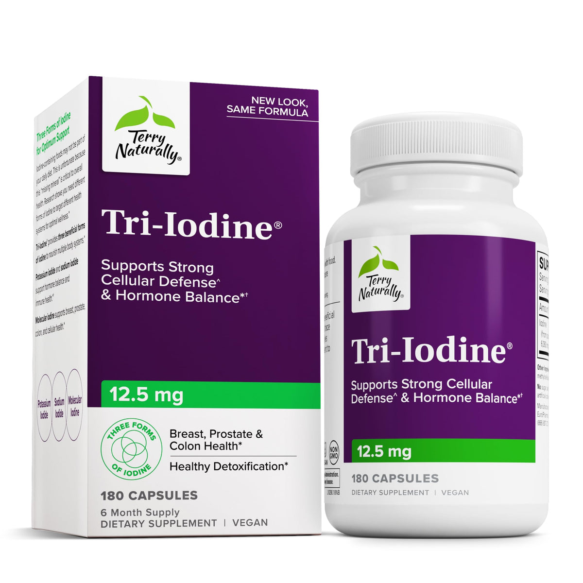 Terry Naturally Tri-Iodine bottle for daily thyroid support.