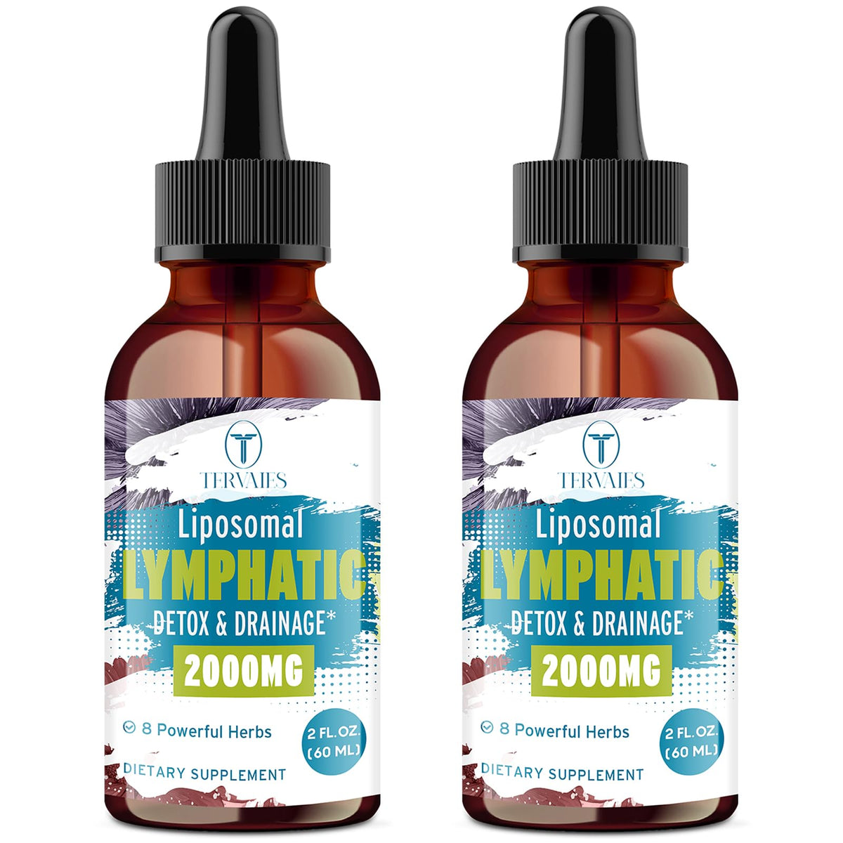 Tervaies Liposomal Lymphatic Drops bottle shown for convenient daily use at home