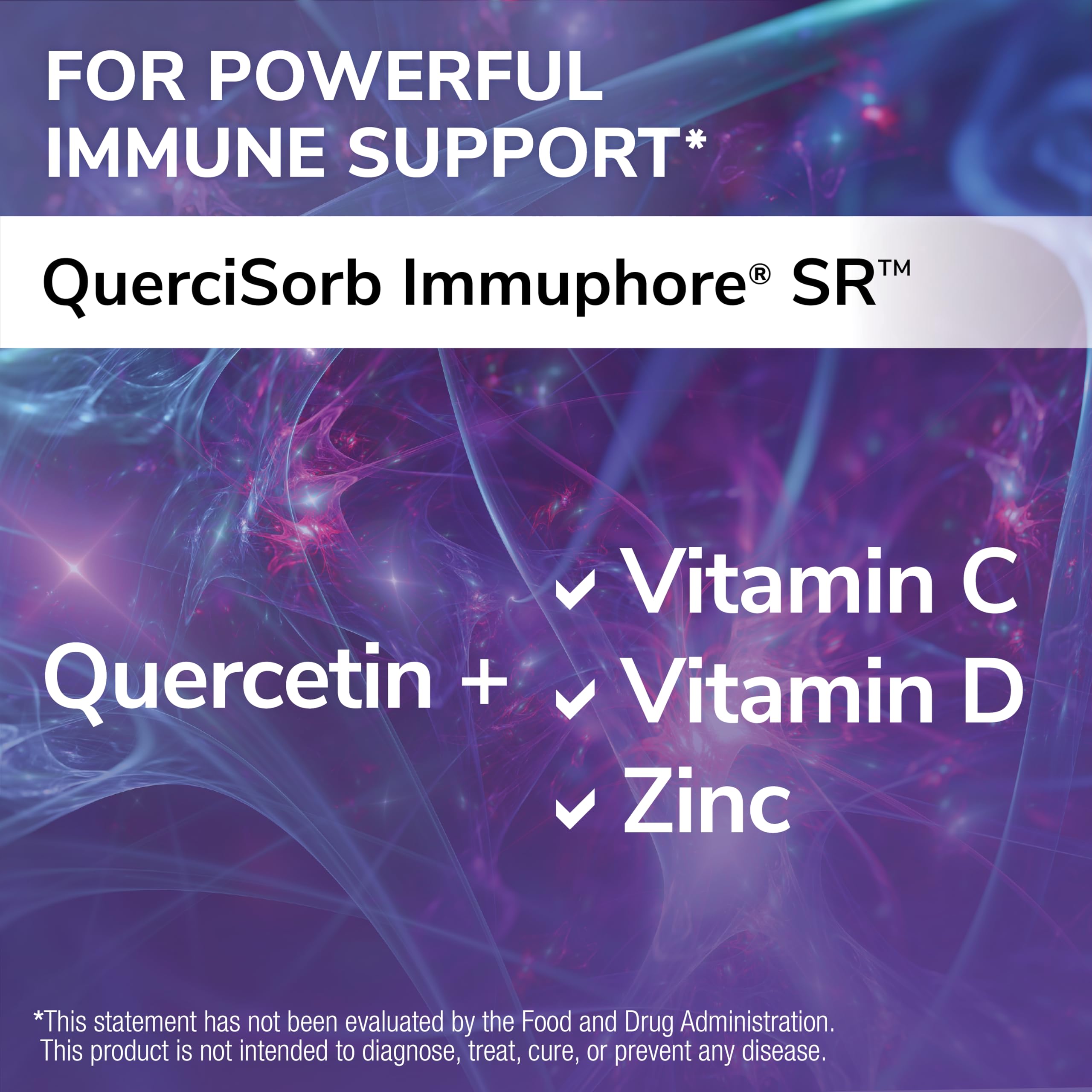 Tesseract QuerciSorb Immuphore SR quercetin capsules close-up for daily use.
