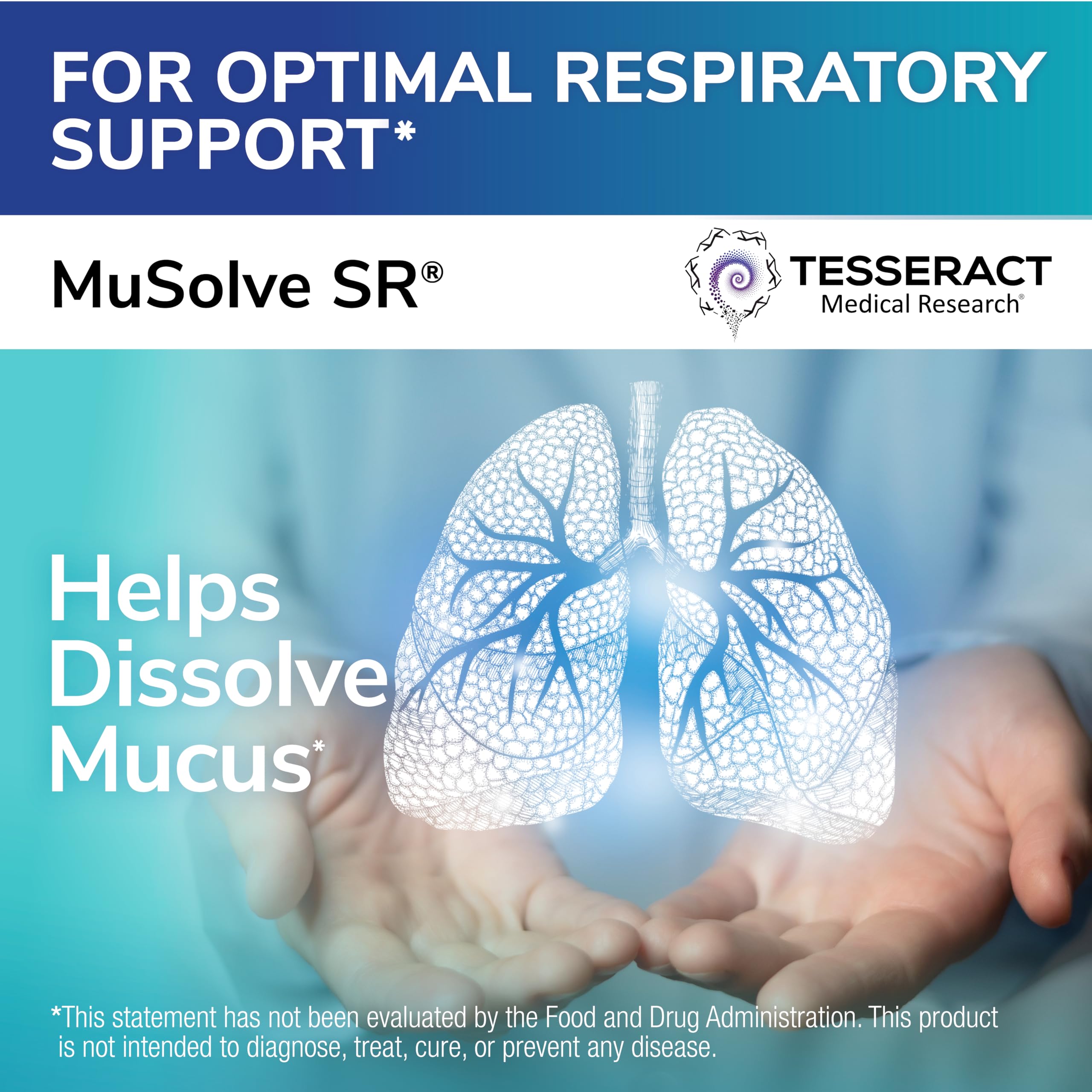 MuSolve SR bottle label highlights six botanical extracts and sustained-release delivery