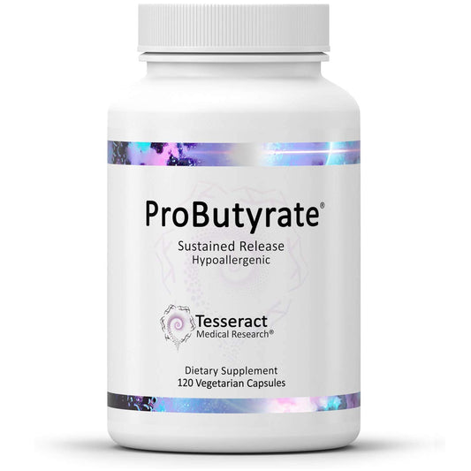 Tesseract ProButyrate bottle shown for convenient gut support in daily use