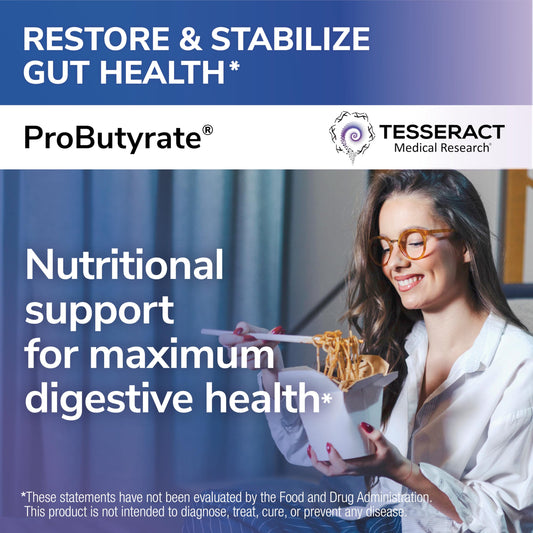 Tesseract ProButyrate capsules ready for digestive comfort