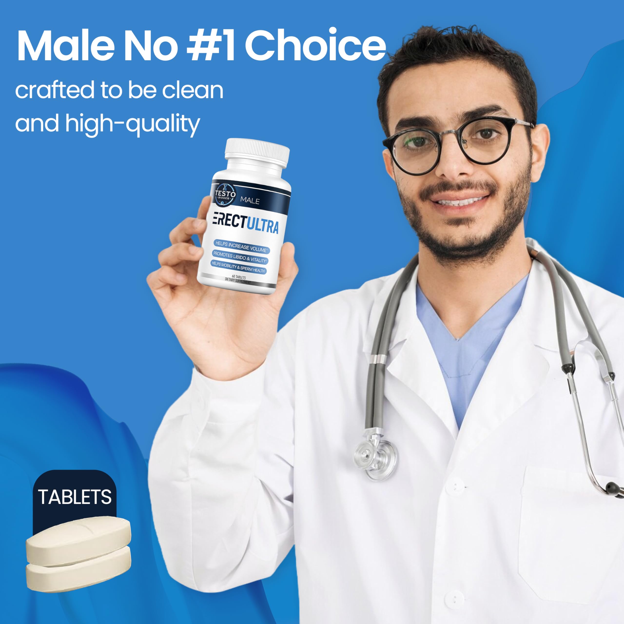 TESTO BIOGEN capsules closeup for easy daily use