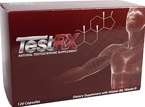 TESTRX bottle close-up of label, indicating needle-free recovery aid.
