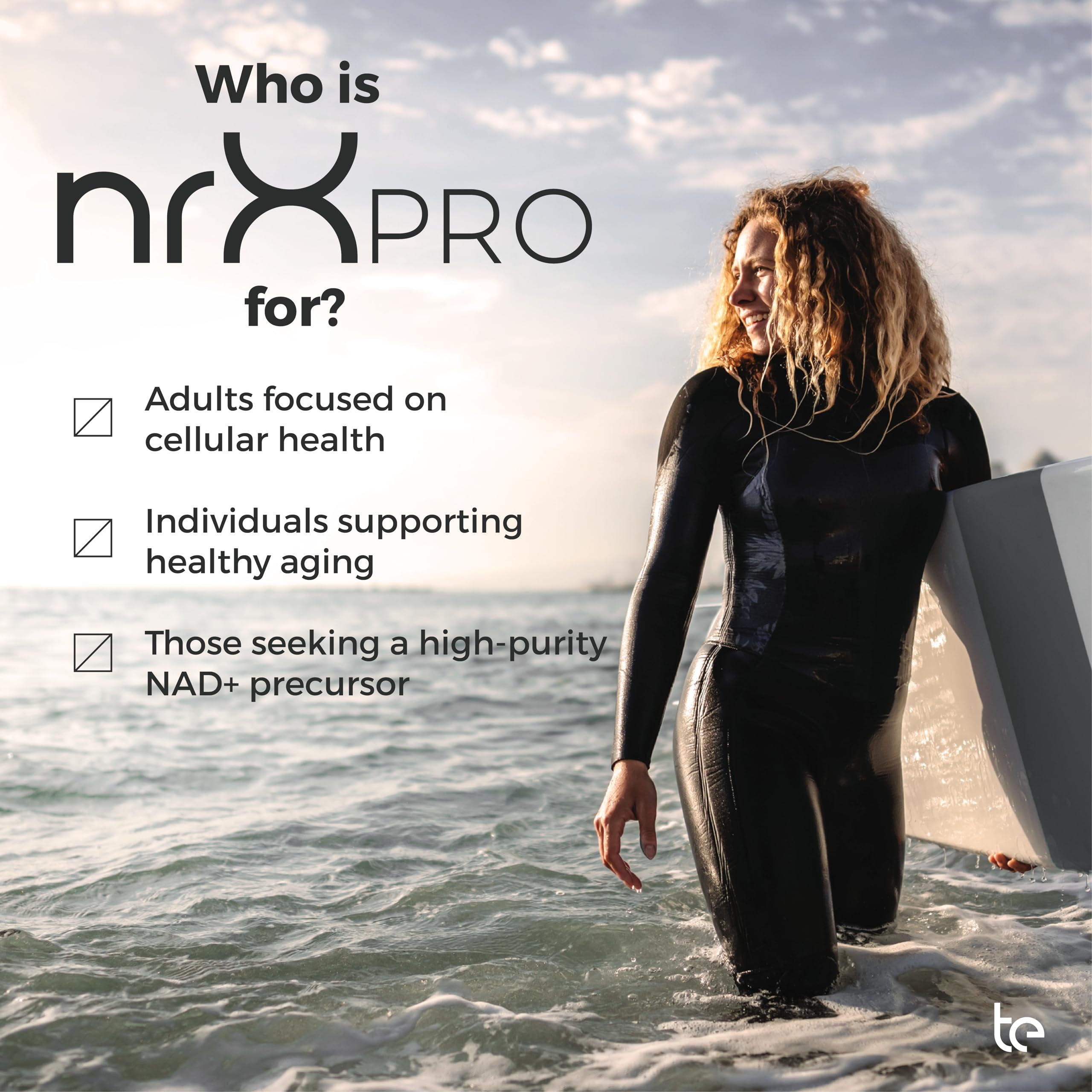 te USA nrXPRO front packaging image highlights easy daily routine integration.