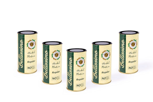 Bellissimo Herbal Smoke Blend packaging shows a natural, tobacco-free option from The Green Herbs.