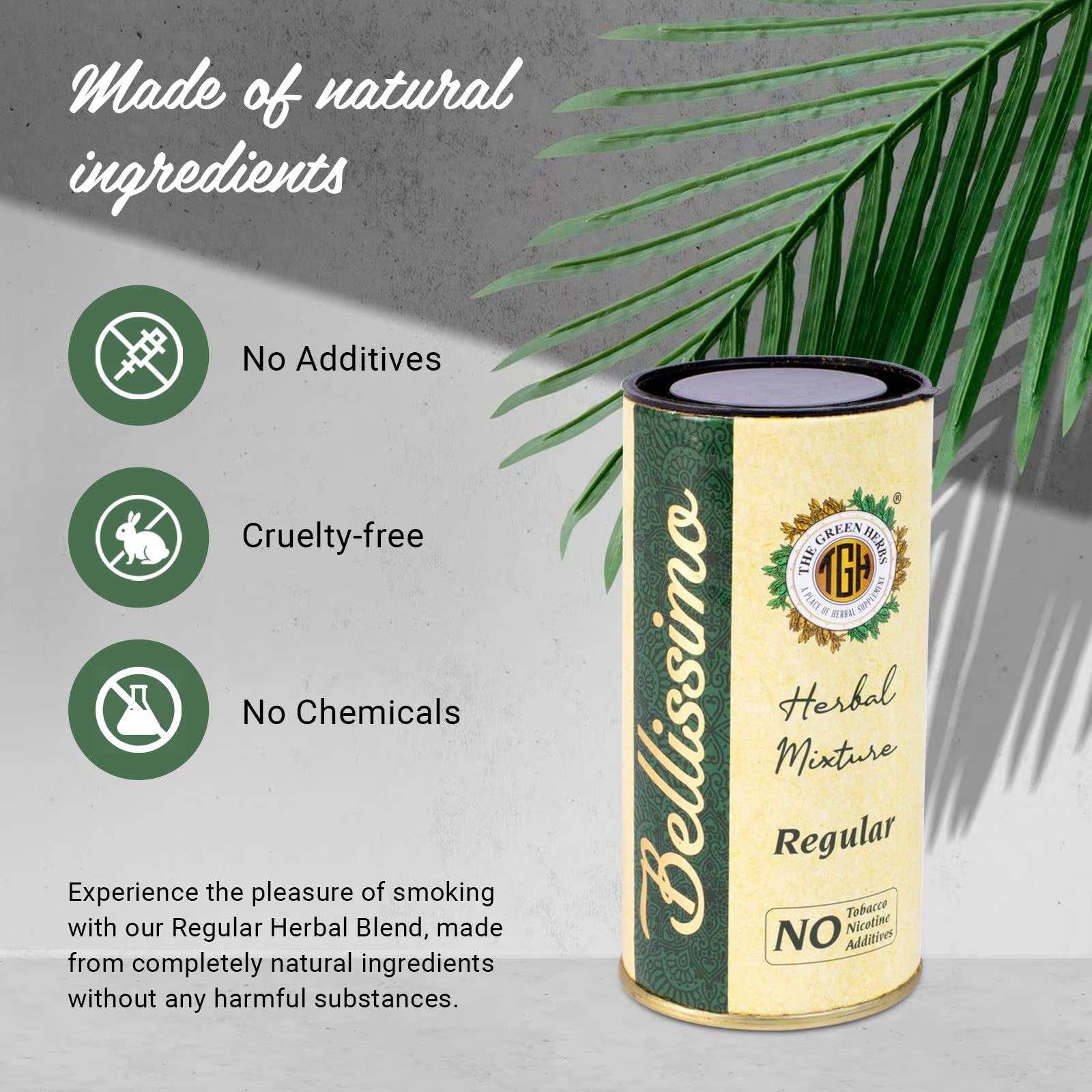 Bellissimo blend used with pipe or hookah demonstrates versatile, non-addictive substitution.