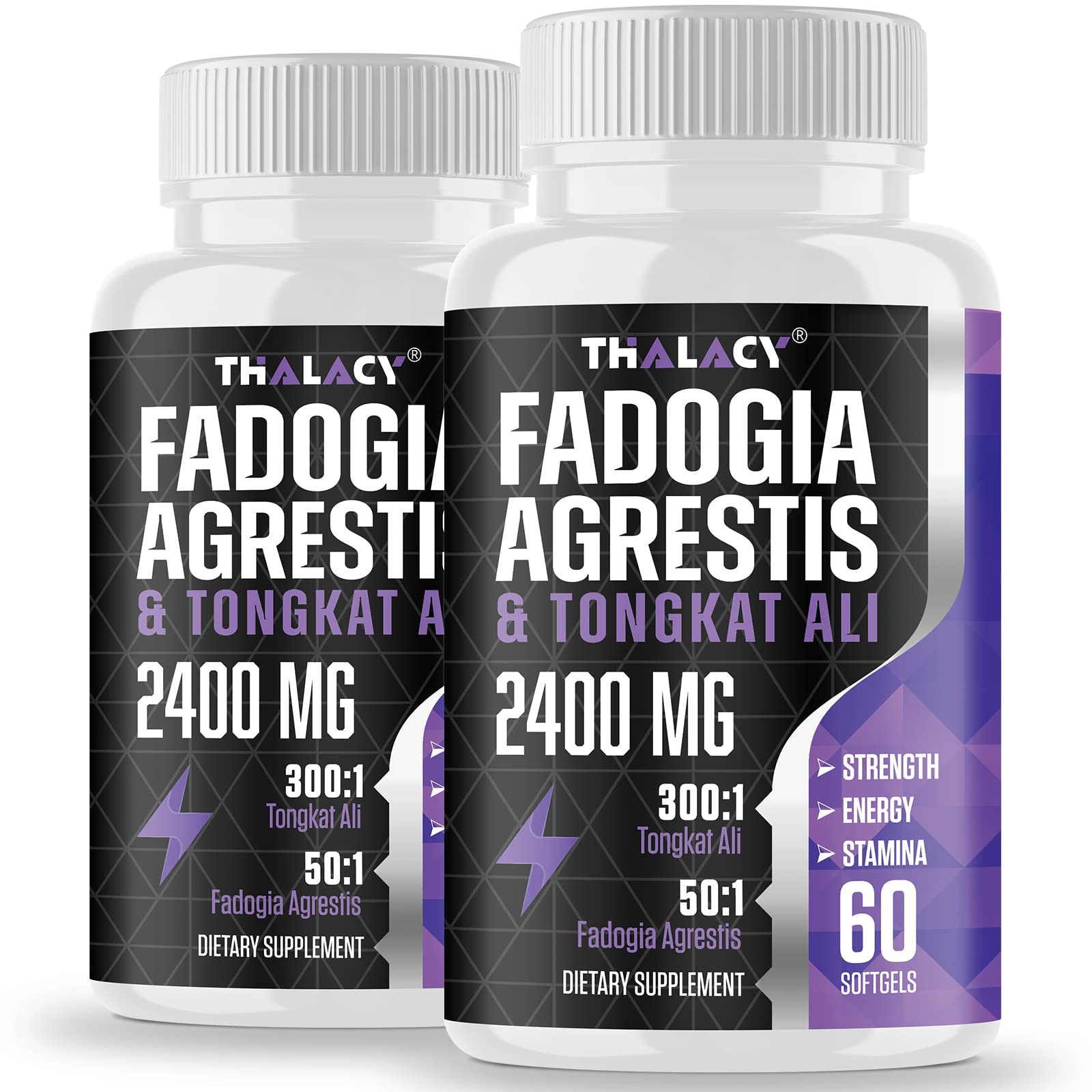 Thalacy bottle shows the 2400mg blend for athletic performance.