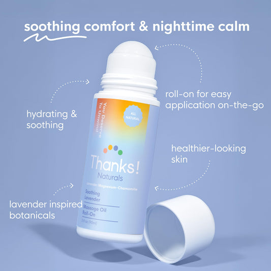 Thanks! Naturals roll-on application easy glide for targeted shoulders and neck