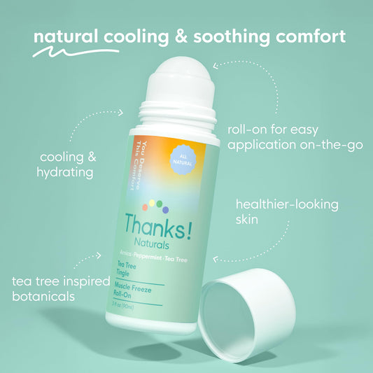 Thanks! Naturals Muscle Freeze Roll On applicator closeup demonstrates precision for targeted areas