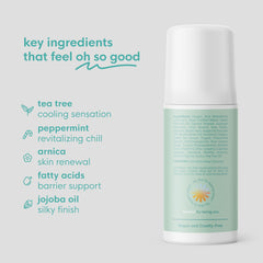 Thanks! Naturals Muscle Freeze Roll On menthol and arnica provide cooling comfort